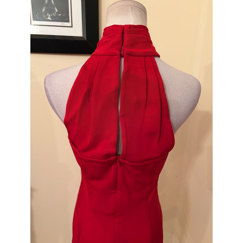 Reiss Zaira Bodycon Dress Crimson Red Halter Cocktail 6 NEW - Picture 10 of 10